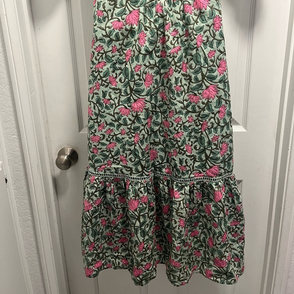 Anthropologie DRA Green Floral Cotton Midi - Size Medium - EUC - Picture 11 of 13